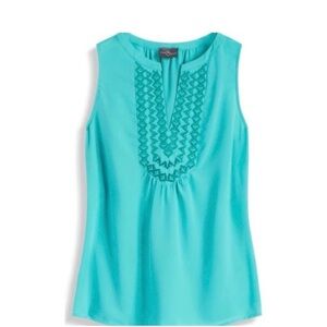 Sleeveless Turquoise Top, Size Small